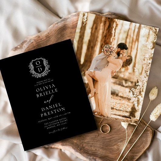 Budget Formele Bloemkam Monogram Huwelijk Flyer