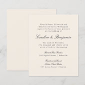 Budget Formele het Schrijven van het Vory Wedding (Voorkant / Achterkant)