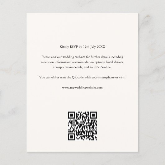 Budget Formele Kalligrafie Ampersand Monogram Flyer (Achterkant)