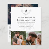 Budget Formele Klassieke Monogram 3 Foto Bruiloft (Voorkant / Achterkant)