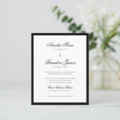 BUDGET Formele Klassieke Zwart & Wit Border Weddin (Staand voorkant)