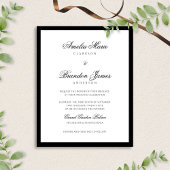BUDGET Formele Klassieke Zwart & Wit Border Weddin