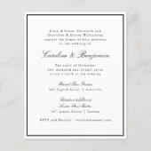 Budget Formele Script Border Wedding RSVP Uitnodig (Voorkant)