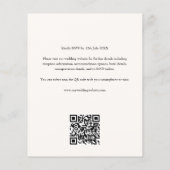 Budget Formele Script Bruiloft Uitnodiging QR Code Flyer (Achterkant)