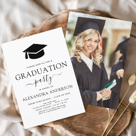 Budget Foto 2023 Graduation Party Black White Flyer
