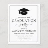 Budget foto 2024 Graduation Party Zwart Wit Fly Flyer (Voorkant)