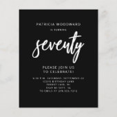 Budget Foto 70th Birthday Party Invitation (Achterkant)