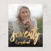 Budget Foto 70th Birthday Party Invitation (Voorkant)