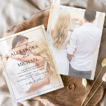 Budget Foto Afbeelding Wedding Invitations<br><div class="desc">De Transparantie van de begroting die douane en gepersonaliseerde foto op de voor en rug van elegante en moderne Invitaties van de Weddenschap behandelt - omvat mooie en elegante manuscripttypografie voor de speciale dag van de Wedding.</div>