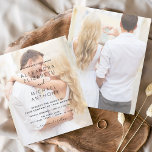 Budget Foto Afbeelding Wedding Invitations<br><div class="desc">De Transparantie van de begroting die douane en gepersonaliseerde foto op de voor en rug van elegante en moderne Invitaties van de Weddenschap behandelt - omvat mooie en elegante manuscripttypografie voor de speciale dag van de Wedding.</div>