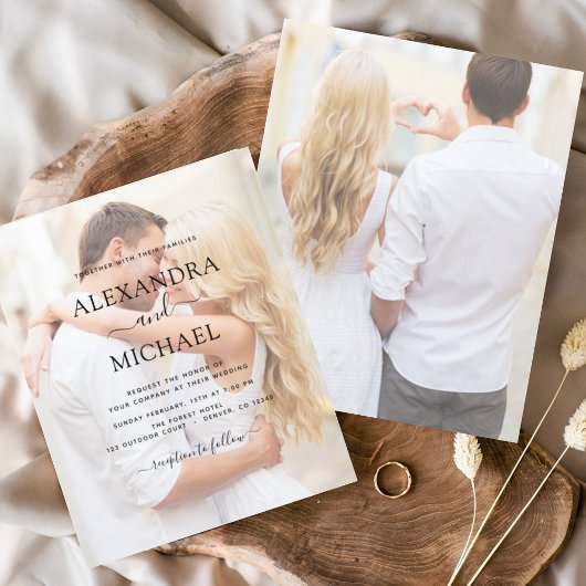 Budget Foto Afbeelding Wedding Invitations
