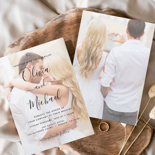 Budget Foto Afbeelding Wedding Invitations