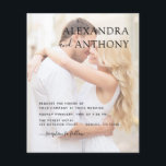 Budget Foto Afbeelding Wedding Romantic Elegant<br><div class="desc">De Transparantie van de begroting die douane en gepersonaliseerde foto op de voor en rug van elegante en moderne Invitaties van de Weddenschap behandelt - omvat mooie en elegante manuscripttypografie voor de speciale dag van de Wedding.</div>