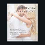 Budget Foto Afbeelding Wedding Romantic Elegant<br><div class="desc">De Transparantie van de begroting die douane en gepersonaliseerde foto op de voor en rug van elegante en moderne Invitaties van de Weddenschap behandelt - omvat mooie en elegante manuscripttypografie voor de speciale dag van de Wedding.</div>