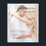 Budget Foto Afbeelding Wedding Romantic Elegant Flyer<br><div class="desc">De Transparantie van de begroting die douane en gepersonaliseerde foto op de voor en rug van elegante en moderne Invitaties van de Weddenschap behandelt - omvat mooie en elegante manuscripttypografie voor de speciale dag van de Wedding.</div>