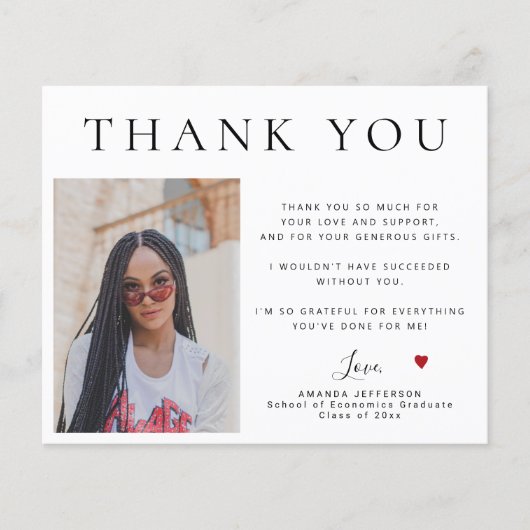 Budget foto afstuderen dank u flyer (Voorkant)