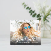 Budget Foto Afstuderen feestelijke uitnodigingen (Staand voorkant)