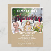 BUDGET Foto AFSTUDEREN nodigt aankondiging uit Dan (Voorkant / Achterkant)