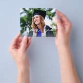 Budget Foto Afstuderen Pet White Hartelijk dank Flyer (Hand)