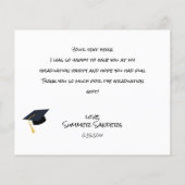 Budget Foto Afstuderen Pet White Hartelijk dank Flyer (Achterkant)