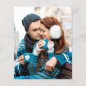 Budget Foto Agaat Teal Zilver Donker Save the Date (Achterkant)