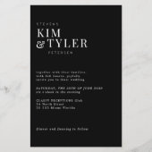 Budget foto alles in één QR RSVP bruiloft Uitnodig Flyer (Voorkant)