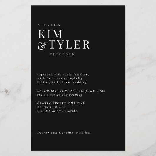 Budget foto alles in één QR RSVP bruiloft Uitnodig Flyer (Voorkant)