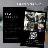 Budget foto alles in één QR RSVP bruiloft Uitnodig Flyer