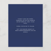 Budget Foto Arch Navy Blauwe Save the Date (Achterkant)
