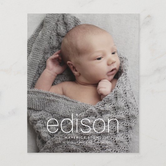 Budget Foto Baby - Aankondiging (Voorkant)