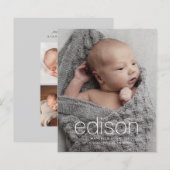 Budget Foto Baby Geboorteaankondiging (Voorkant / Achterkant)