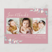 Budget Foto Baby Hartelijk dank | Roze eucalyptus (Voorkant)