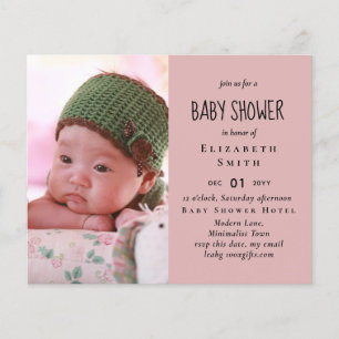 BUDGET Foto Baby Shower Aankondiging Bedankt Flyer
