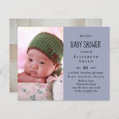 BUDGET Foto Baby shower Aankondiging Dankuwel (Voorkant / Achterkant)