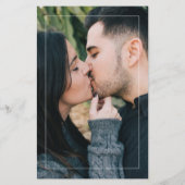 Budget foto bedekking eenvoudige trouwuitnodiging (Achterkant)