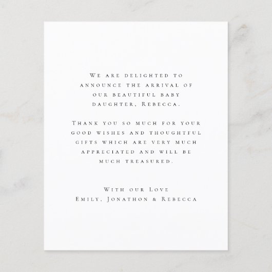 Budget foto Bekleding Dank u aanmaning (Achterkant)