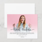 Budget foto Bekleding Sweet Sixteen Dank u (Voorkant / Achterkant)