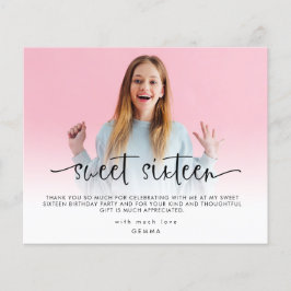 Budget foto Bekleding Sweet Sixteen Dank u