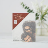 BUDGET FOTO BESPAAR DATUM QR CODE RSVP-kaneel (Staand voorkant)