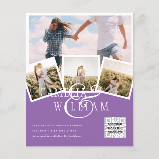 BUDGET FOTO Bespaar op datumkaarten UITNODIGINGEN  Flyer (Voorkant)