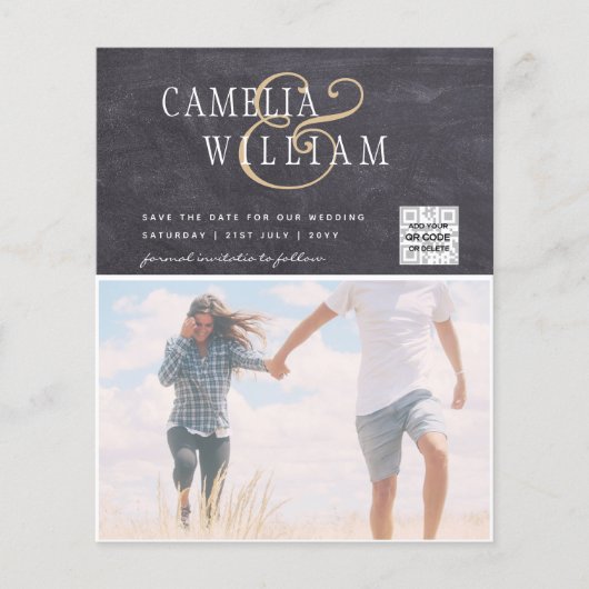 BUDGET FOTO BEWAART DATUM QR SCANNING CODE RSVP (Voorkant)