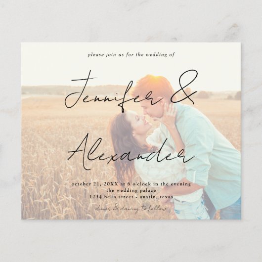 Budget Foto Big Names Horizontal Photo Wedding V2 Flyer (Voorkant)