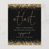 Budget Foto bij laatste Gold Glitter Verloving (Voorkant)