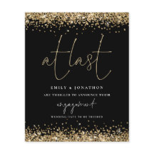 Budget Foto bij laatste Gold Glitter Verloving