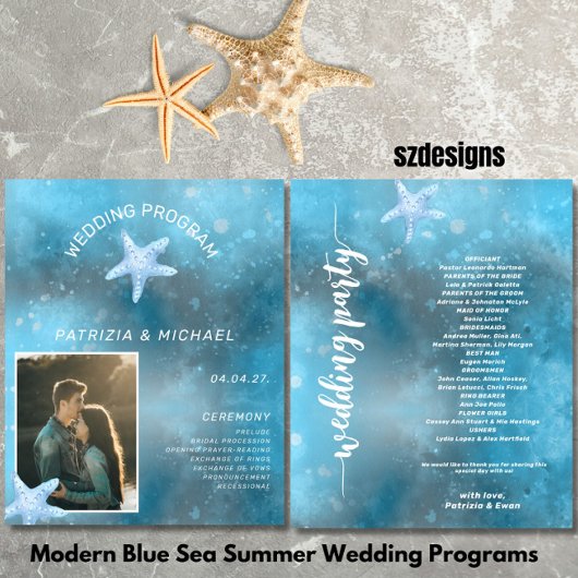 Budget Foto Blauw Zee Zomer Huwelijksprogramma