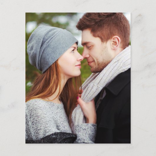 Budget Foto Blauwgroen script bruiloft uitnodiging (Achterkant)