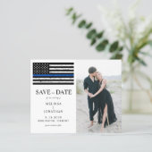 Budget Foto Blue Line Law Enforcement Wedding Wedd (Staand voorkant)