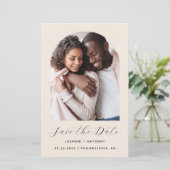 Budget Foto Boog Beige QR Code Save the Date (Staand voorkant)