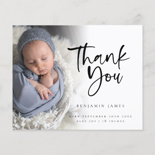 Budget Foto Boy Dank u Aankondiging van de geboort (Voorkant)