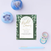 Budget Foto Bruidsfeest Uitnodiging Rustieke Blad Flyer (Enkel)